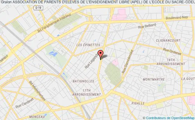plan association Association De Parents D'eleves De L'enseignement Libre (apel) De L'ecole Du Sacre-coeur Paris