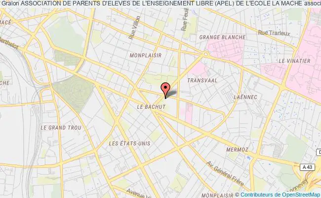 plan association Association De Parents D'eleves De L'enseignement Libre (apel) De L'ecole La Mache Lyon