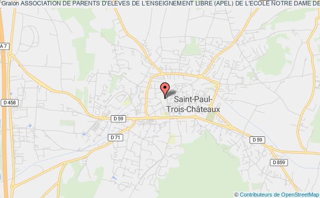 plan association Association De Parents D'eleves De L'enseignement Libre (apel) De L'ecole Notre Dame De Saint Paul Trois Chateaux Saint-Paul-Trois-Châteaux