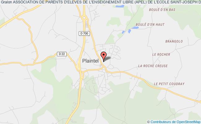 plan association Association De Parents D'eleves De L'enseignement Libre (apel) De L'ecole Saint-joseph De Plaintel Plaintel