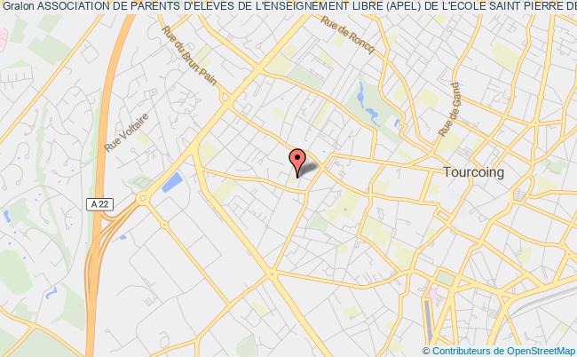 plan association Association De Parents D'eleves De L'enseignement Libre (apel) De L'ecole Saint Pierre De Tourcoing 