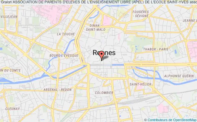 plan association Association De Parents D'eleves De L'enseignement Libre (apel) De L'ecole Saint-yves Rennes