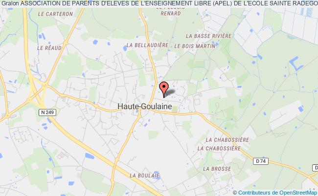 plan association Association De Parents D'eleves De L'enseignement Libre (apel) De L'ecole Sainte Radegonde Haute-Goulaine