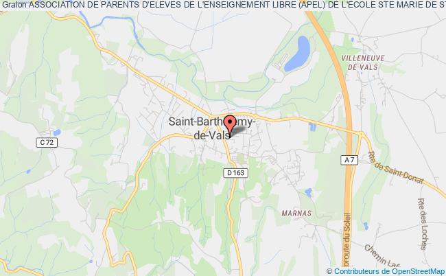 ASSOCIATION DE PARENTS D'ELEVES DE L'ENSEIGNEMENT LIBRE (APEL) DE L'ECOLE STE MARIE DE ST BARTHELEMY DE VALS
