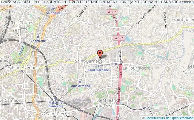 plan association Association De Parents D'eleves De L'enseignement Libre (apel) De Saint- Barnabe Marseille