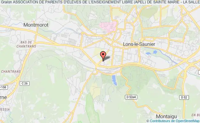 plan association Association De Parents D'ÉlÈves De L'enseignement Libre (apel) De Sainte Marie - La Salle Lons-le-Saunier