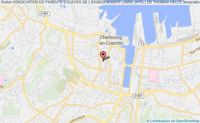 plan association Association De Parents D'eleves De L'enseignement Libre (apel) De Thomas Helye Cherbourg-en-Cotentin