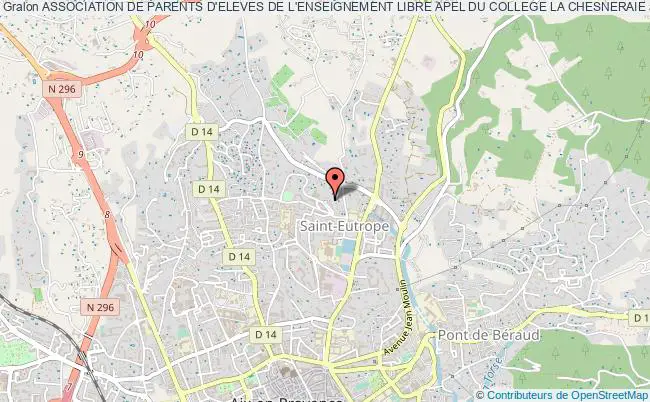 plan association Association De Parents D'eleves De L'enseignement Libre Apel Du College La Chesneraie Aix-en-Provence