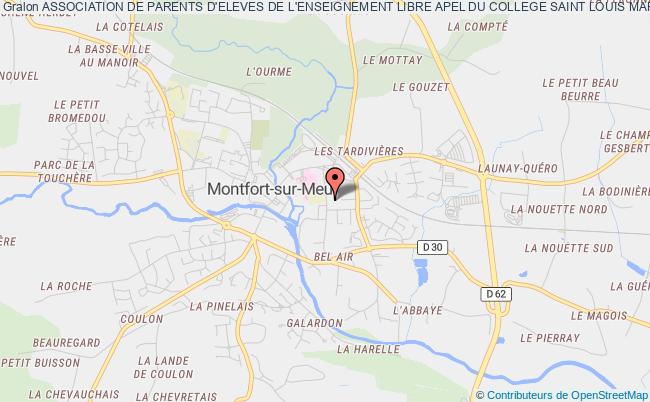 plan association Association De Parents D'eleves De L'enseignement Libre Apel Du College Saint Louis Marie De Montfort Sur Meu Montfort-sur-Meu