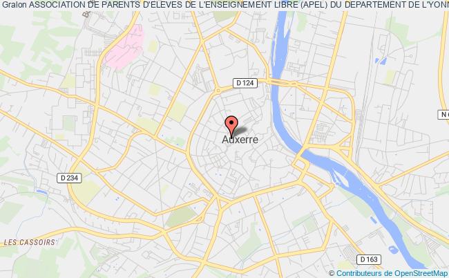 plan association Association De Parents D'eleves De L'enseignement Libre (apel) Du Departement De L'yonne Auxerre