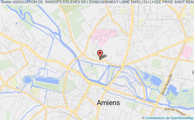 plan association Association De. Parents D'eleves De L'enseignement Libre (apel) Du Lycee Prive Saint Remi Amiens