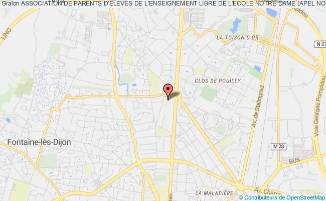 plan association Association De Parents D'eleves De L'enseignement Libre De L'ecole Notre Dame (apel Notre Dame) Dijon