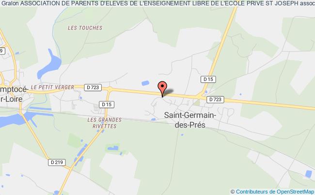 plan association Association De Parents D'eleves De L'enseignement Libre De L'ecole Prive St Joseph Saint-Germain-des-Prés