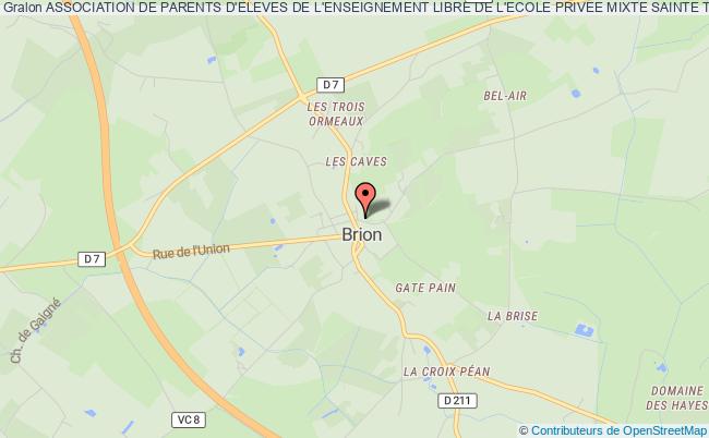 plan association Association De Parents D'eleves De L'enseignement Libre De L'ecole Privee Mixte Sainte Therese Les Bois d'Anjou
