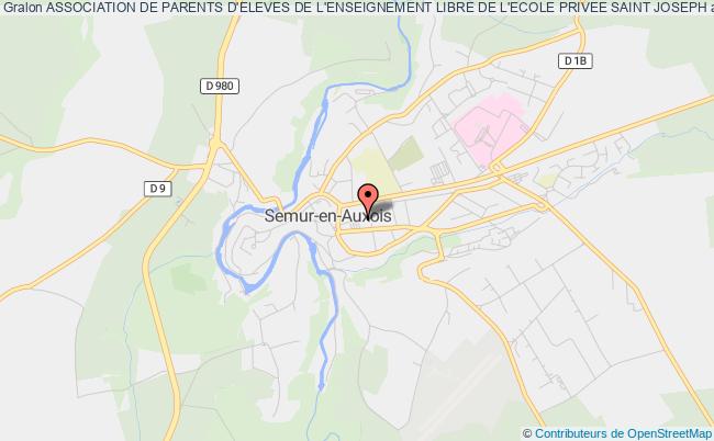 plan association Association De Parents D'eleves De L'enseignement Libre De L'ecole Privee Saint Joseph Semur-en-Auxois