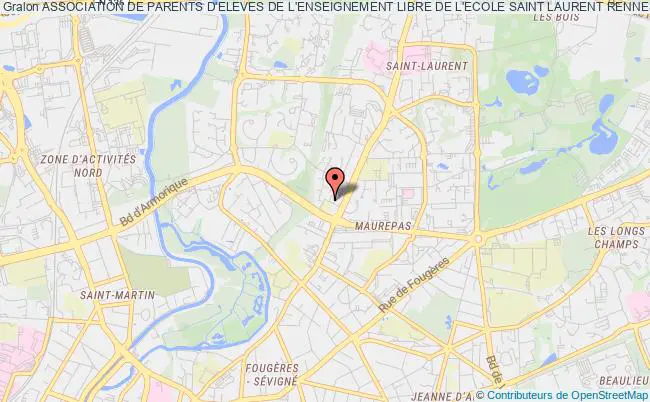 plan association Association De Parents D'eleves De L'enseignement Libre De L'ecole Saint Laurent Rennes Rennes