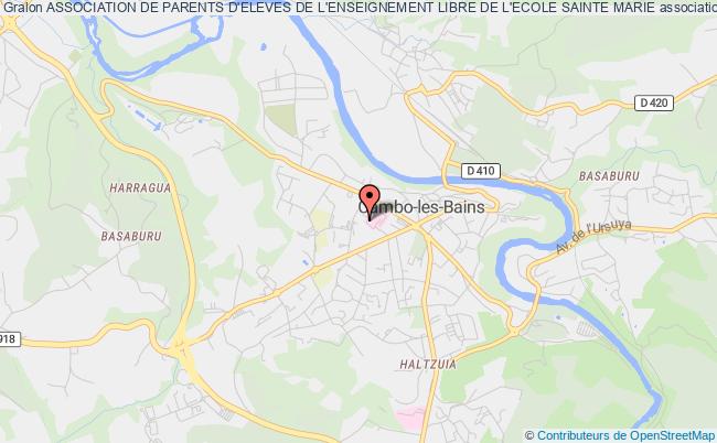 plan association Association De Parents D'eleves De L'enseignement Libre De L'ecole Sainte Marie Cambo-les-Bains
