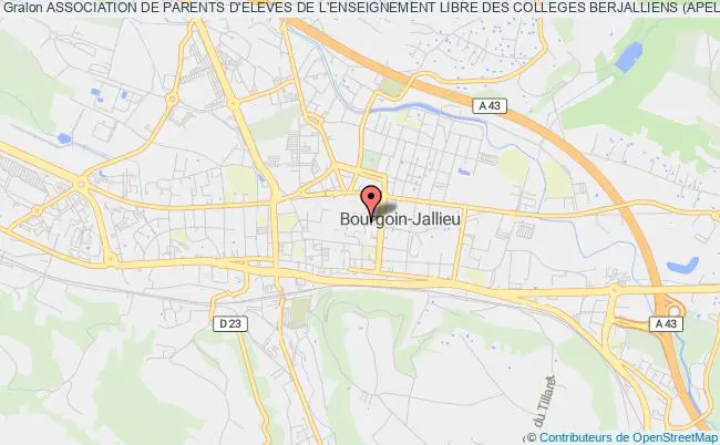 plan association Association De Parents D'eleves De L'enseignement Libre Des Colleges Berjalliens (apel) Bourgoin-Jallieu