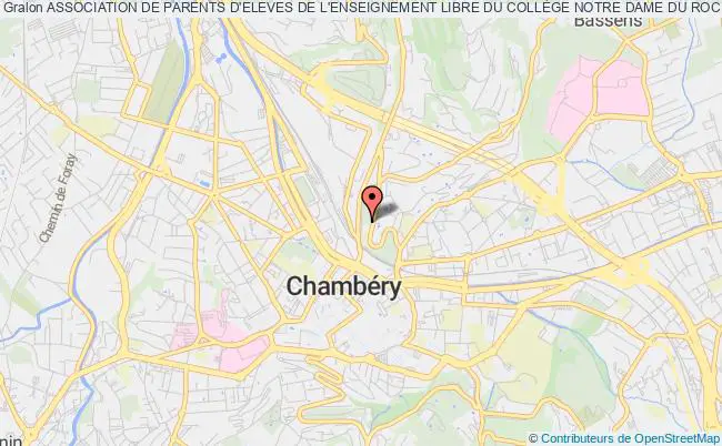 plan association Association De Parents D'eleves De L'enseignement Libre Du CollÈge Notre Dame Du Rocher Chambéry