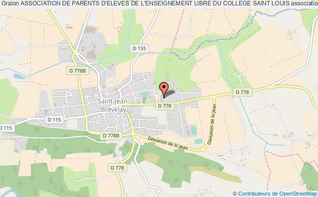plan association Association De Parents D'eleves De L'enseignement Libre Du College Saint Louis Saint-Jean-Brévelay