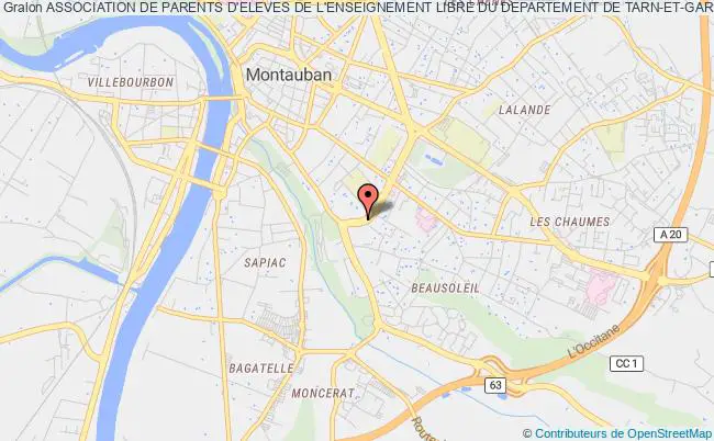 plan association Association De Parents D'eleves De L'enseignement Libre Du Departement De Tarn-et-garonne Montauban
