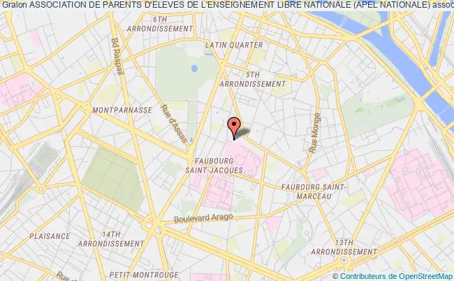 plan association Association De Parents D'eleves De L'enseignement Libre Nationale (apel Nationale) Paris