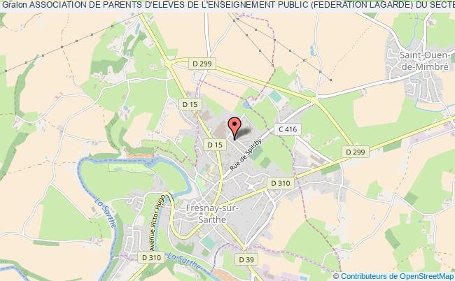 plan association Association De Parents D'eleves De L'enseignement Public (federation Lagarde) Du Secteur De Fresnay-sur-sarthe Fresnay-sur-Sarthe
