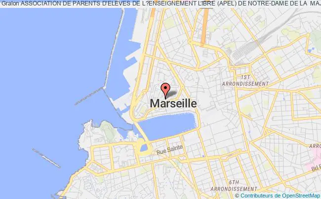 plan association Association De Parents D'eleves De L?enseignement Libre (apel) De Notre-dame De La  Major Marseille