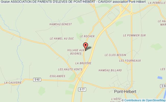 plan association Association De Parents D'eleves De Pont-hebert - Cavigny Pont-Hébert