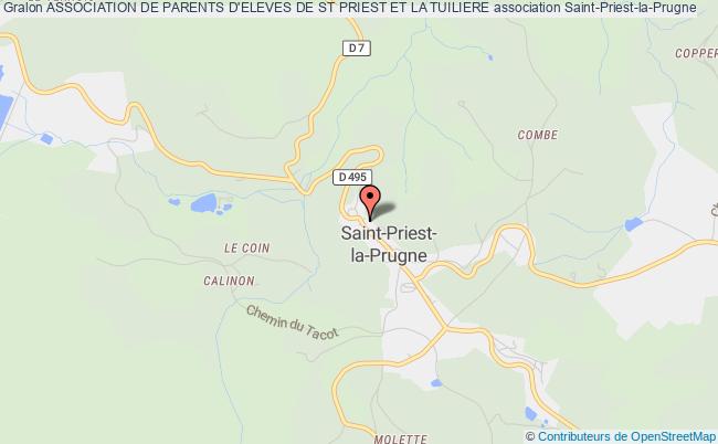 plan association Association De Parents D'eleves De St Priest Et La Tuiliere Saint-Priest-la-Prugne