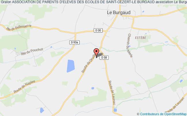 plan association Association De Parents D'eleves Des Ecoles De Saint-cezert-le Burgaud Le    Burgaud