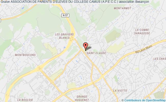 plan association Association De Parents D'eleves Du College Camus (a.p.e.c.c.) Besançon