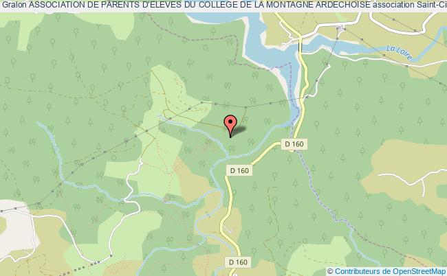 plan association Association De Parents D'eleves Du College De La Montagne Ardechoise Saint-Cirgues-en-Montagne