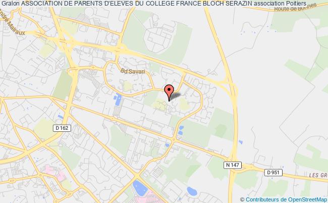 plan association Association De Parents D'eleves Du College France Bloch Serazin Poitiers