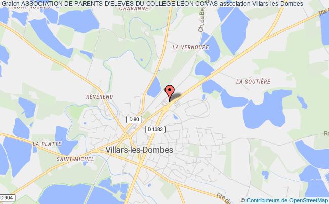 plan association Association De Parents D'eleves Du College Leon Comas Villars-les-Dombes