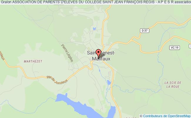 plan association Association De Parents D'eleves Du College Saint Jean FranÇois Regis - A P E S R Saint-Genest-Malifaux