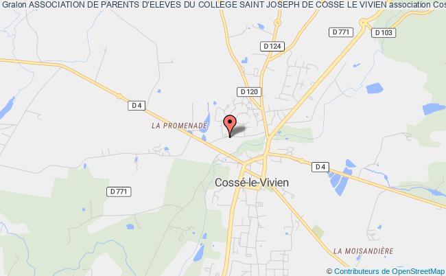 plan association Association De Parents D'eleves Du College Saint Joseph De Cosse Le Vivien Cossé-le-Vivien