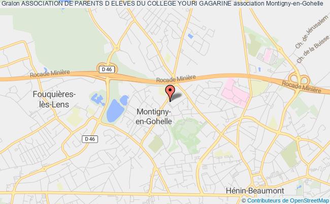 plan association Association De Parents D Eleves Du College Youri Gagarine Montigny-en-Gohelle