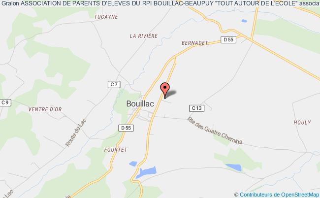 plan association Association De Parents D'eleves Du Rpi Bouillac-beaupuy "tout Autour De L'ecole" Bouillac