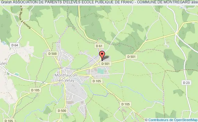plan association Association De Parents D'eleves Ecole Publique De Franc - Commune De Montregard Montfaucon-en-Velay