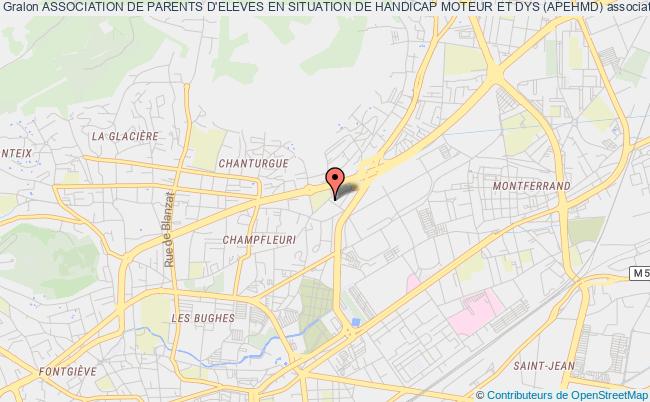 plan association Association De Parents D'eleves En Situation De Handicap Moteur Et Dys (apehmd) Clermont-Ferrand