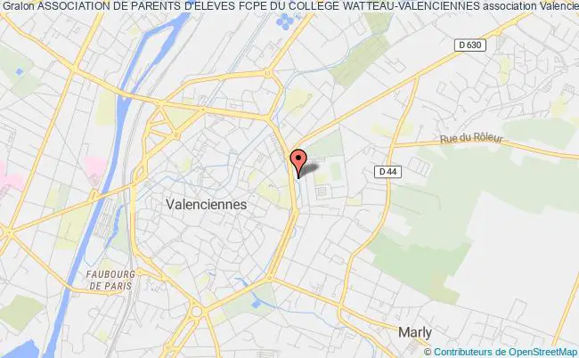 plan association Association De Parents D'eleves Fcpe Du College Watteau-valenciennes Valenciennes