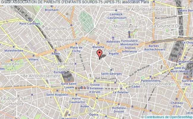 plan association Association De Parents D'enfants Sourds-75 (apes-75) Paris