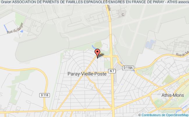 plan association Association De Parents De Familles Espagnoles Emigres En France De Paray - Athis Paray-Vieille-Poste