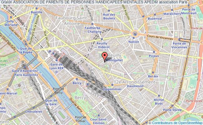 plan association Association De Parents De Personnes Handicapees Mentales Apedm Paris