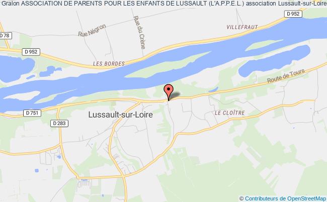 plan association Association De Parents Pour Les Enfants De Lussault (l'a.p.p.e.l.) Lussault-sur-Loire