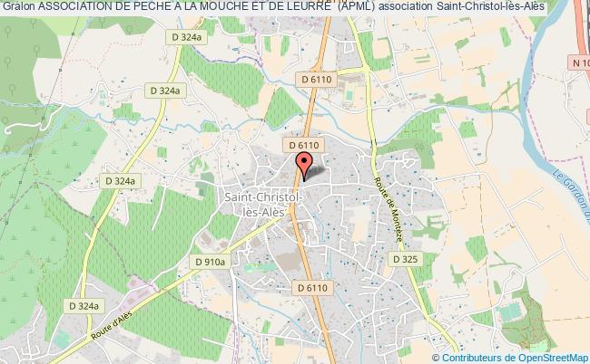 plan association Association De Peche A La Mouche Et De Leurre  (apml) Saint-Christol-lès-Alès