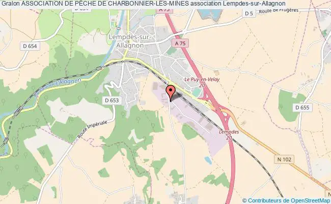 plan association Association De PÊche De Charbonnier-les-mines Lempdes-sur-Allagnon