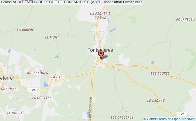 plan association Association De PÊche De FontaniÈres (aspf) Fontanières