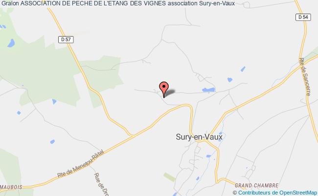 plan association Association De Peche De L'etang Des Vignes Sury-en-Vaux